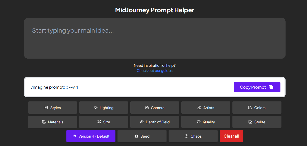 MJ Prompt Tool ——MidJourney提示词工具-半式share